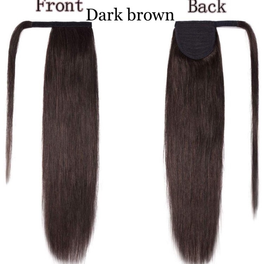 16” Wrap Around Human Hair Ponytail Extensions - Picture 8 of 8
